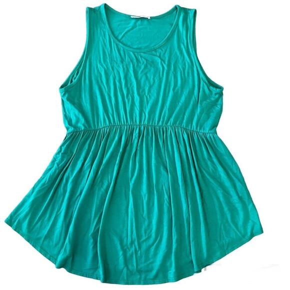 Bombom Babydoll Top Large Tunic Flowy Casual Sleeveless Tank Top USA Boho - Picture 3 of 8